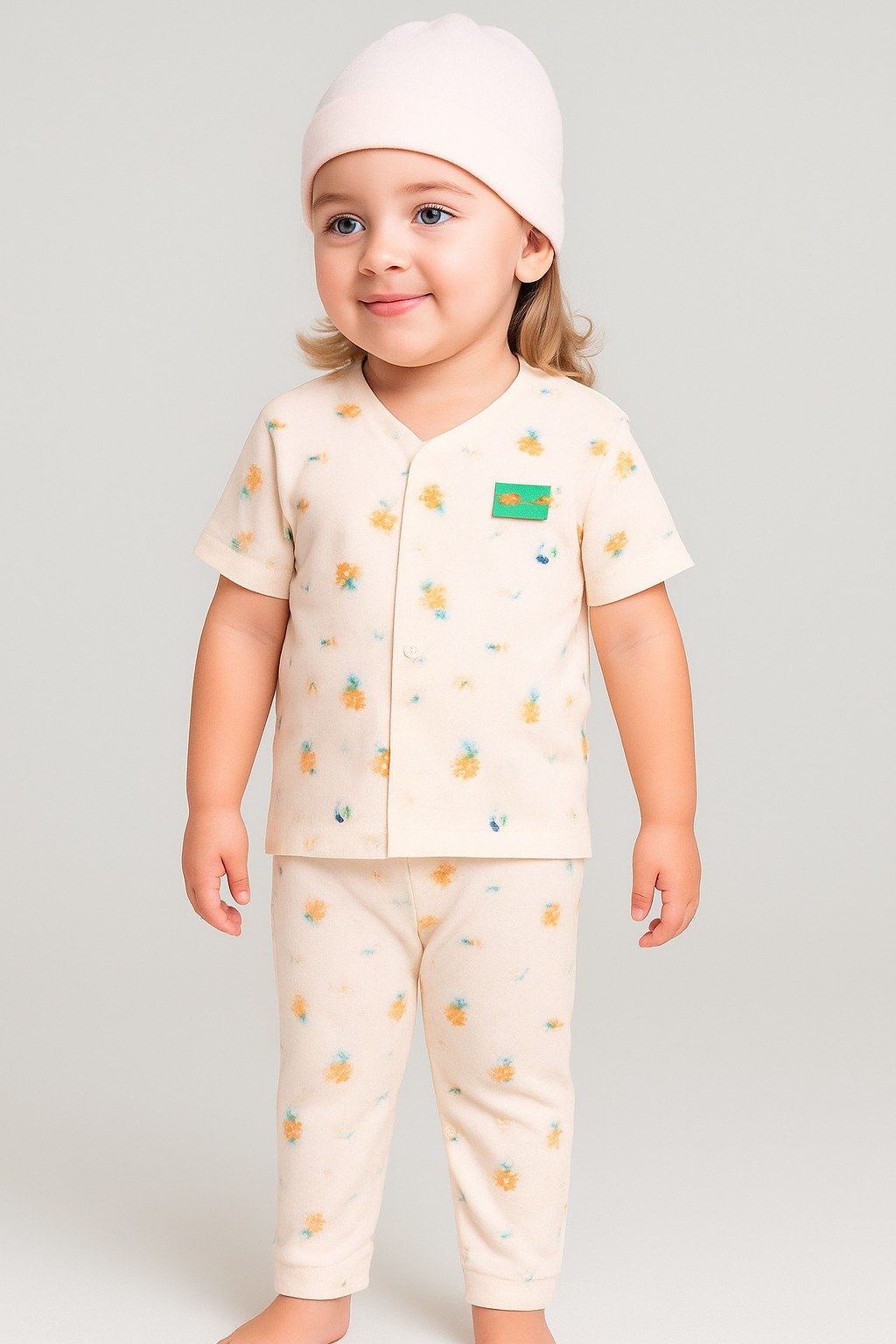 Top With Pant & Cap Set